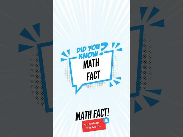 Math Facts You Should Know! #maths #facts #mathshorts #ssc #banking #trending #viral #pushps