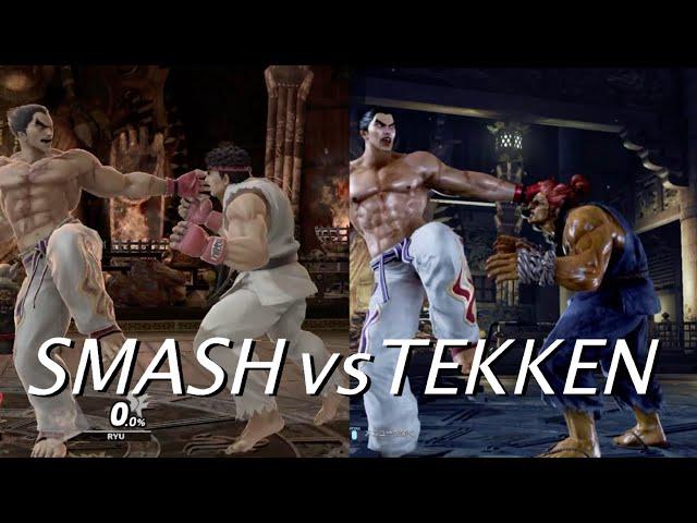 Super Smash Bros Ultimate vs Tekken 7 Kazuya Mishima skills comparison / スマブラvs鉄拳 カズヤの技モーション比較