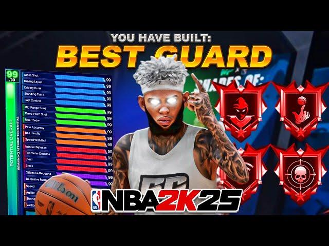 99 3PT + 99 BALL HANDLE + 98 STEAL + 10 LEGEND BADGES is THE BEST SEASON 2 GUARD BUILD in NBA 2K25!