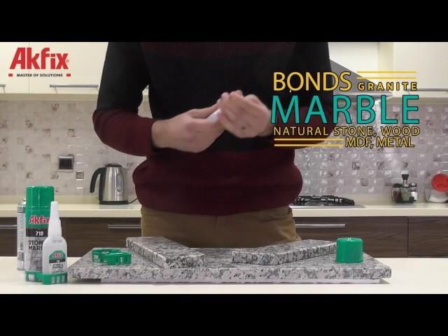 How to use Akfix 710 Stone & Marble Fast Adhesive