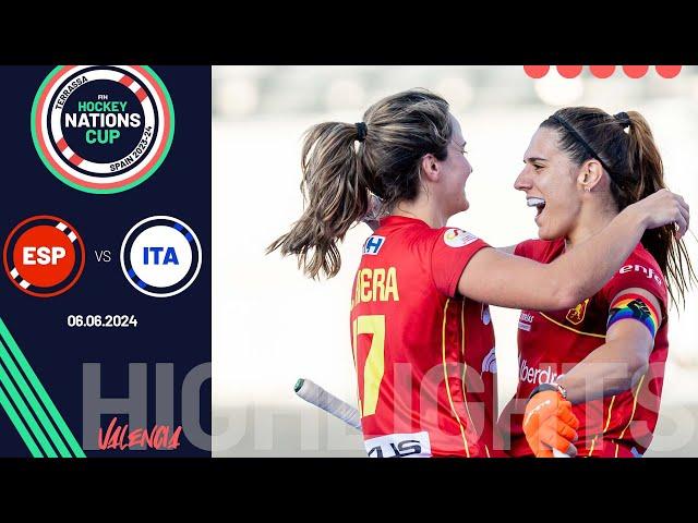 FIH Hockey Women's Nations Cup 2023-24 - Match 12, Highlights - Spain vs Italy