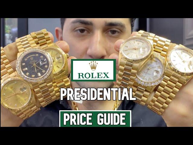 PRICING GUIDE ROLEX PRESIDENTIAL !