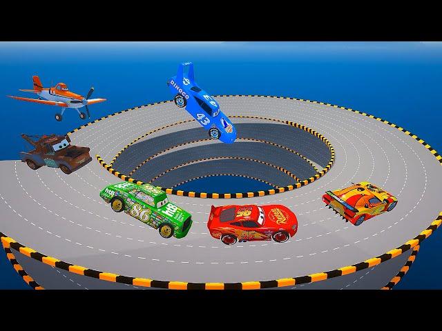 Challenge Pixar Cars Lightning McQueen & Friends The King Tow Truck Mater Chick Hicks Miguel Camino