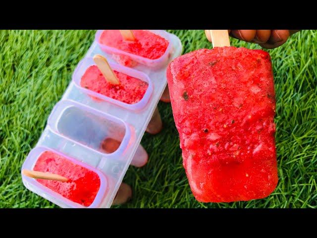 Namna ya kutengeneza barafu za tikiti na strawberry lain/ramba ramba za tikiti/WATERMELON POPSICLES