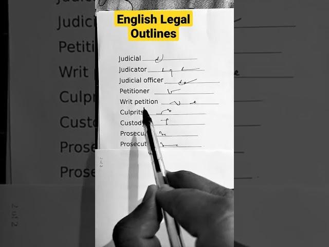 Shorthand English Legal Word Outlines English Steno Legal Words | K k Legal Stenography