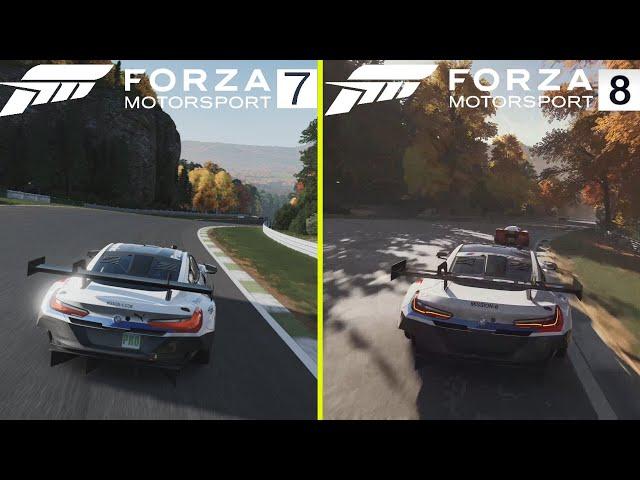 Forza Motorsport 8 vs Forza 7 Early Graphics Comparison