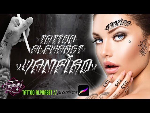VAMPIRO Tattoo Alphabet for Procreate application by Haris Jonson