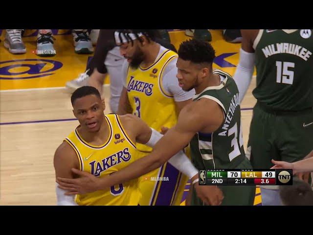 Westbrook Realized It Was Giannis He Backed Down Real Quick Wanted None Of That 
