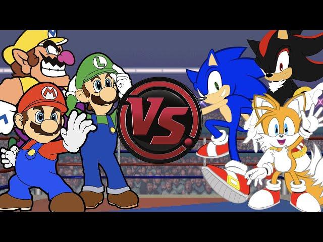 MARIO vs SONIC: CARTOON RAP WAR! (Super Mario vs Sonic The Hedgehog Rap Battle) | CARTOON RAP ATTACK