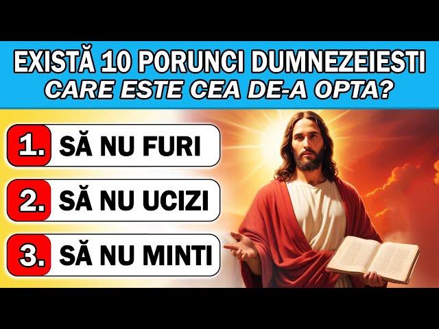 Test Cultură Generală #9: Top 30 ÎNTREBĂRI despre RELIGIE și IISUS