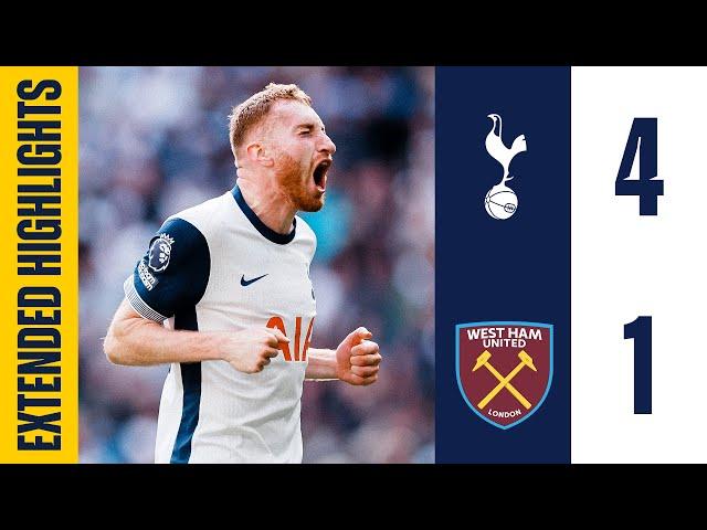 Tottenham Hotspur 4-1 West Ham // EXTENDED PREMIER LEAGUE HIGHLIGHTS