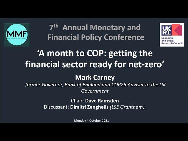 MMF Policy Conference 2021 - Talk by Mark Carney