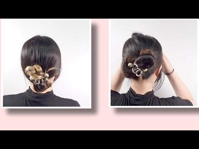 집게핀 올림머리 2가지방법 더운날씨 집게핀 이용해서 만들어 보세요 korea hairstyles