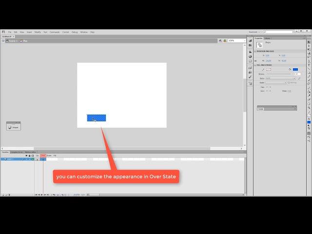 LKITLearner - How to Create Button Symbol on Stage using Adobe Flash