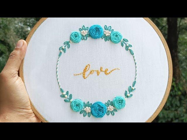 Easy Hand Embroidery Gift Design For Beginners#easyhandembroidery #embrodiaries