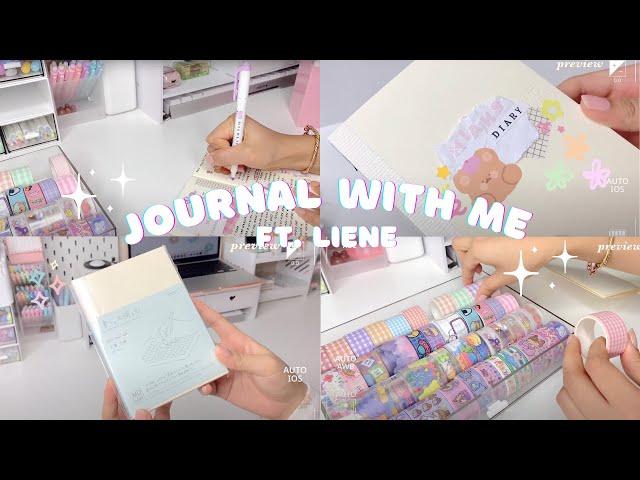 journal with me ft. Liene |midori notebook unboxing, asmr, stickers|
