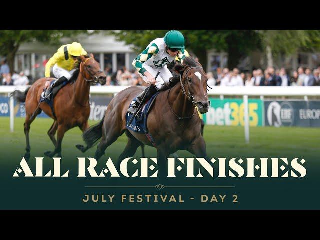 All race finishes from day 2 of the July Festival at Newmarket's July Course