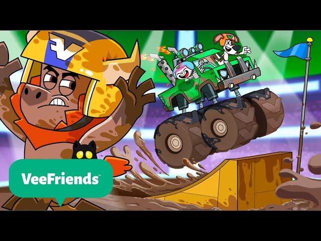 Big Wheels, Big Lessons: Monster Trucks in Action! | + More | VeeFriends Cartoon Video Compilation