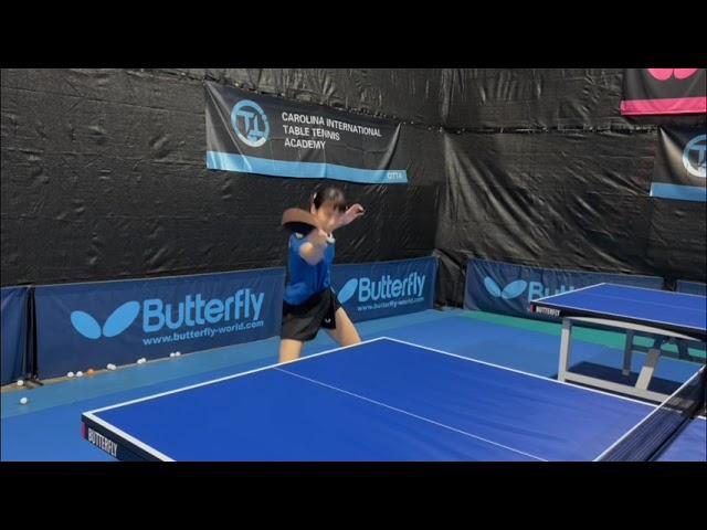 Butterfly Training Tips with Jiangshan Guo - Long Pips Backhand Attack