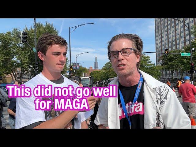 MAGA Influencer tries to troll me at the DNC