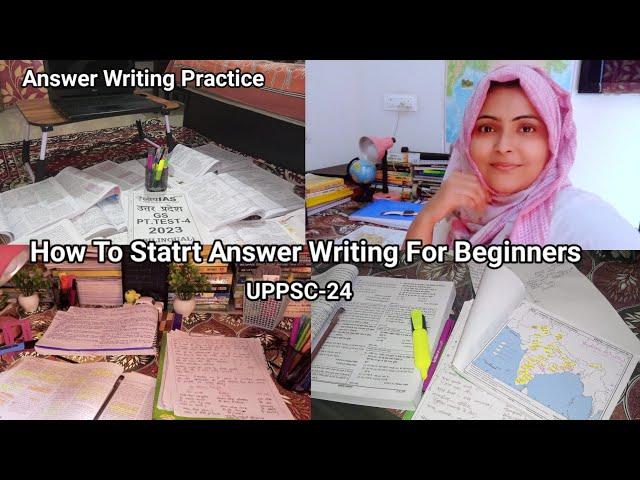 Beginners, How To Start Answer Writing For UPPSC-2024 My Full Day Routine #uppsc2024 #pcsworld