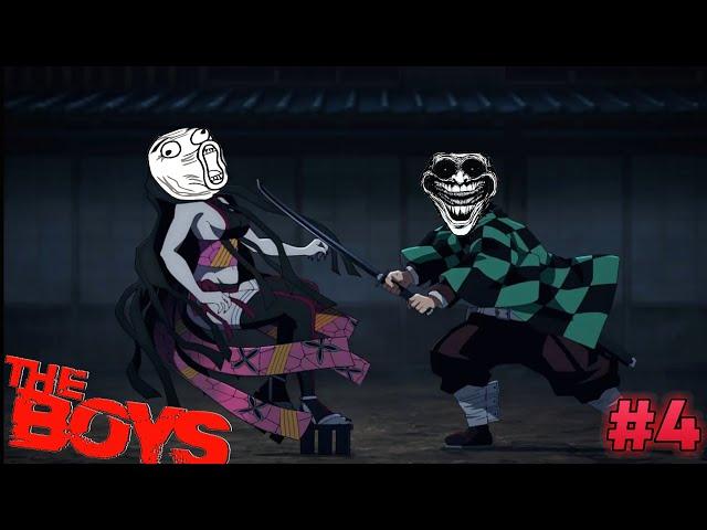 Tanjiro Vs Daki | Part - 4 | Demon slayer season 2 episode 4 in hindi dub  | The Boys Meme