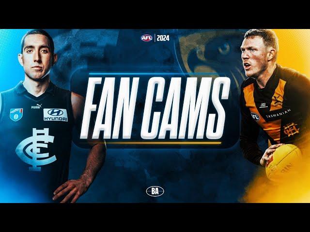 Fan Cams | Carlton v Hawthorn | AFL Round 22, 2024