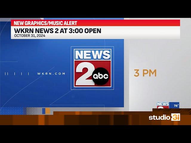 WKRN News 2 at 3:00 Open, 10/31/2024 (New Graphics and Music Debut)