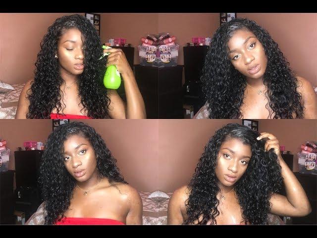 $12.99 Deep Wave/ Wet N’ Wavy Sensationnel Half Wig Review + How I Lay My Half Wigs | laurensimonee