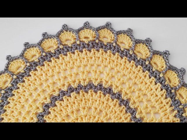 FANTASTIK & Super Easy Crochet Placemat Pattern For Beginners - How to Crochet a Raund Placemat