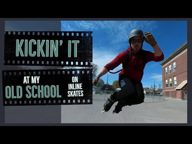 KICKIN' IT OLD SCHOOL on inline skates at Prince of Wales Public School in Peterborough, ON