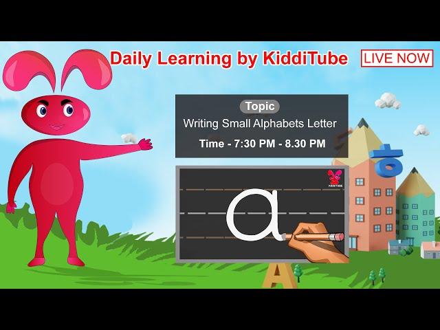 Kids Writing Small Alphabets  By practicing It | KiddiTube Live