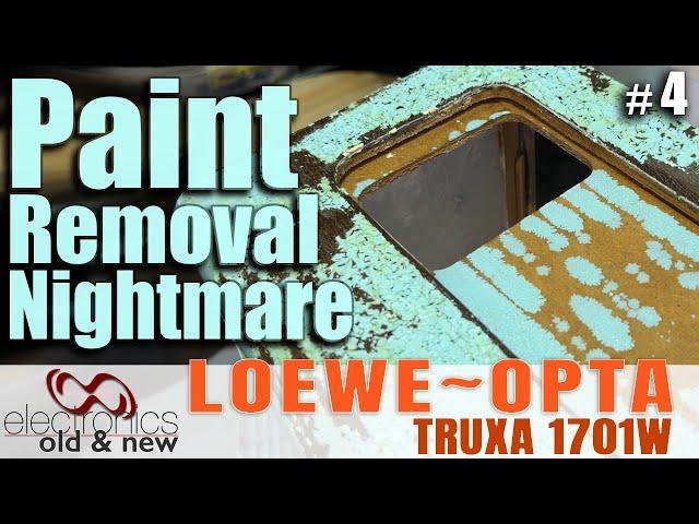 Removing Hideous Paint From a Tube Radio. What a Nightmare! Loewe-opta Truxa 1701w Pt.4