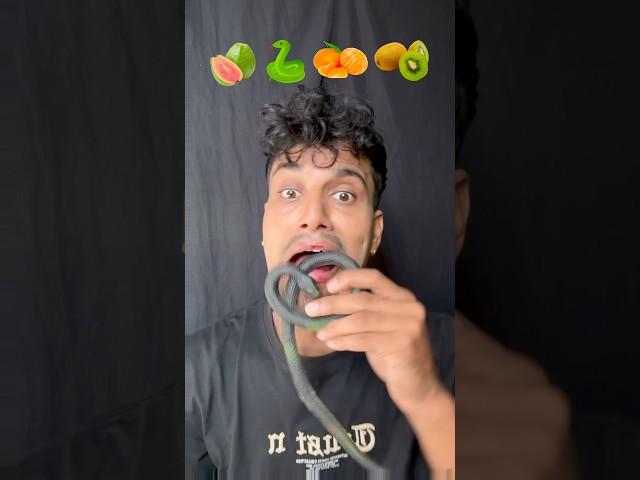 Guava,snake,orange,kiwi  #asmr #funny #eatingchallenge #bikueating #mukbang #bikramphuyal