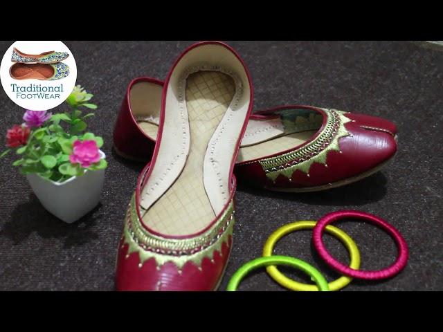 Traditional Pure Leather Handmade Multani Khussa For Women And Girls