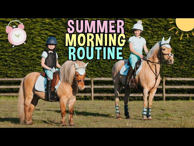 EQUESTRIAN SPRING SUMMER MORNING ROUTINE.. AT HOME!!