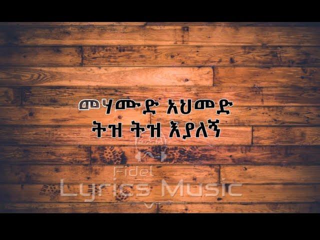 Mehamud Ahmed Tiz Tiz Eyalegn Music Lyrics Fidelመሃሙድ አህመድ  ትዝ ትዝ እያለኝ የሙዚቃ ግጥም ፊደል