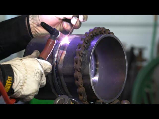 TIG Welding: Walking the cup on 6" carbon steel pipe!