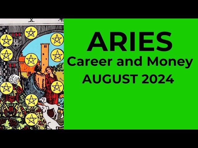 Aries: A Whirlwind That Brings In An Incredible Surprise!  August 2024 CAREER & MONEY Tarot