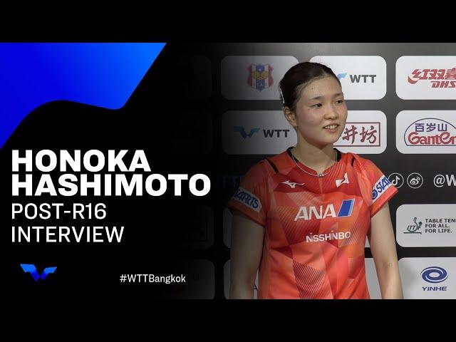 Honoka Hashimoto Post-Match Interview | WTT Star Contender Bangkok 2024