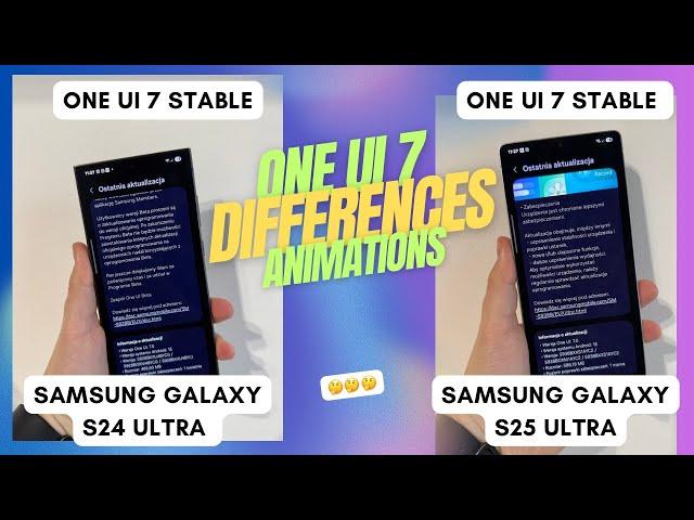 ONE UI 7 STABLE COMPARISON | Samsung Galaxy S24 Ultra vs Galaxy S25 Ultra | ALL CHANGES & ANIMATIONS
