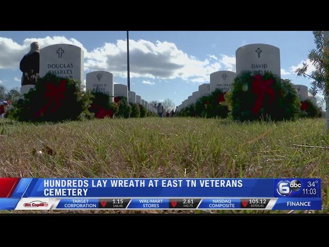 Hundreds lay wreath at East TN veterans cemetery