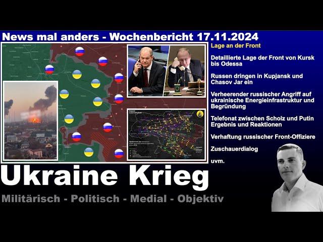 Wochenbericht Ukraine Krieg - LIVE USA erlauben ATACMS Angriff auf Russland uvm