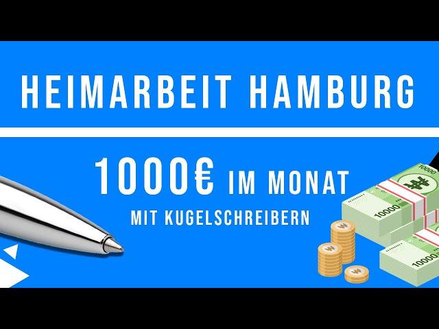 HEIMARBEIT HAMBURG - 1000€ im Monat mit Kugelschreiber Zusammenbauen - Von Zuhause Geld verdienen #1