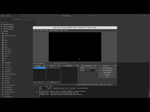 Building and running OBS Studio with Flatpak and GNOME Builder