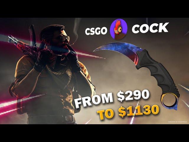 @KwazyGambling  GETS $1130 KARAMBIT MARBLE FADE IN 1 CLICK | CSGOCOCK PROMO CODE 2022