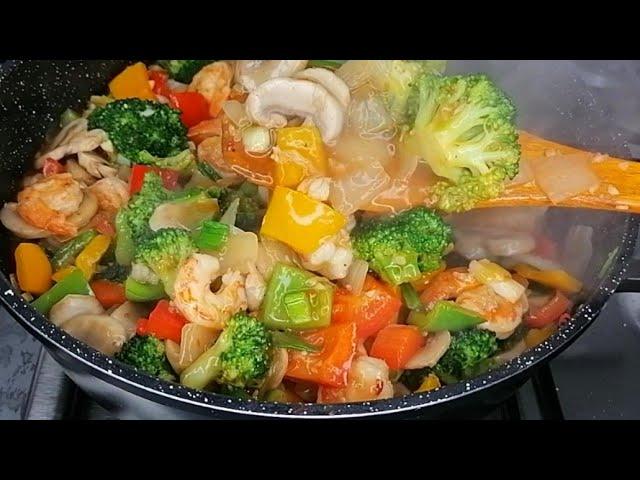 Healthy Shrimp Stir_fry || The Best Shrimp With Vegetables You Will Ever Make! Easy But Delicious 