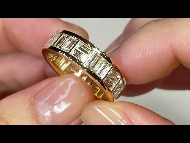 D Flawless Diamonds Ring at  3.67 carats  by Kat Florence KFD1090YG