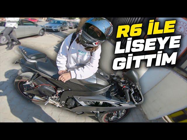 R6 ile OKULA GİTMEK - KARDEŞİMİ OKULDAN ALDIM - MOTOVLOG