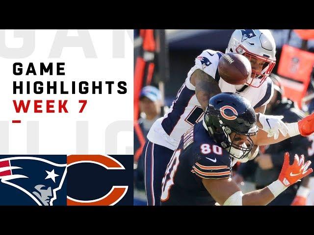 Patriots vs. Bears Week 7 Highlights | NFL 2018